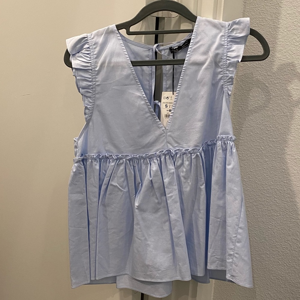 Zara Blue Blouse